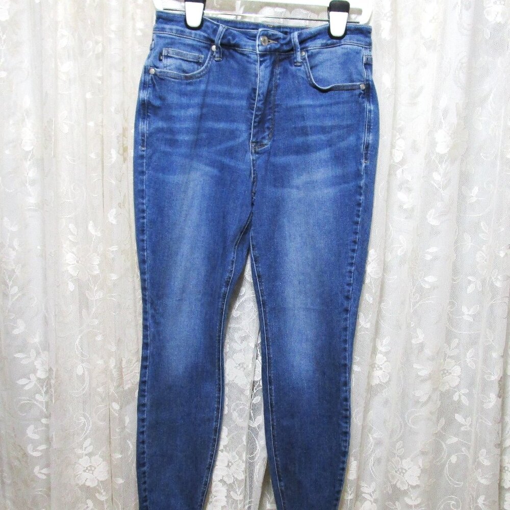 Judy Blue Jeans Womens Plus 14W Blue Greeley High Rise Tummy Control Top Skinny